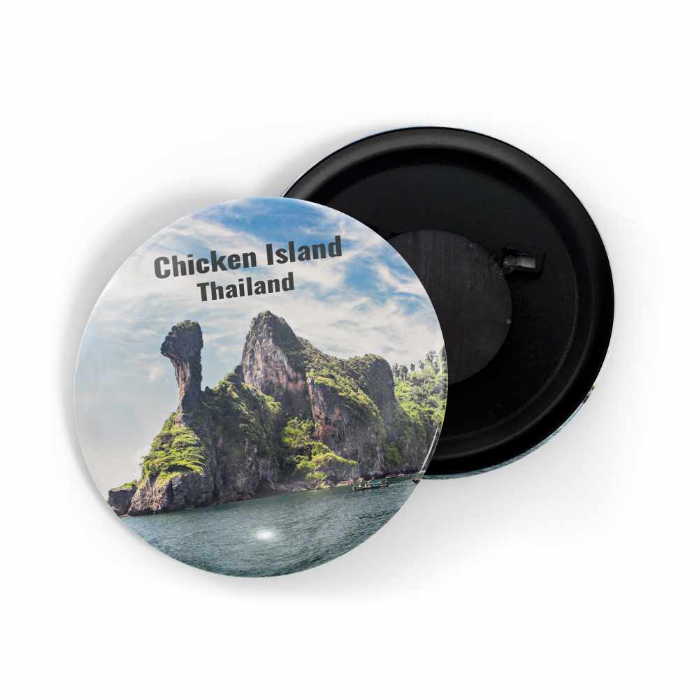 dhcrafts Fridge Magnet Multicolor Famous Tourist Place Chicken Island Thailand Glossy Finish Design Pack of 1
